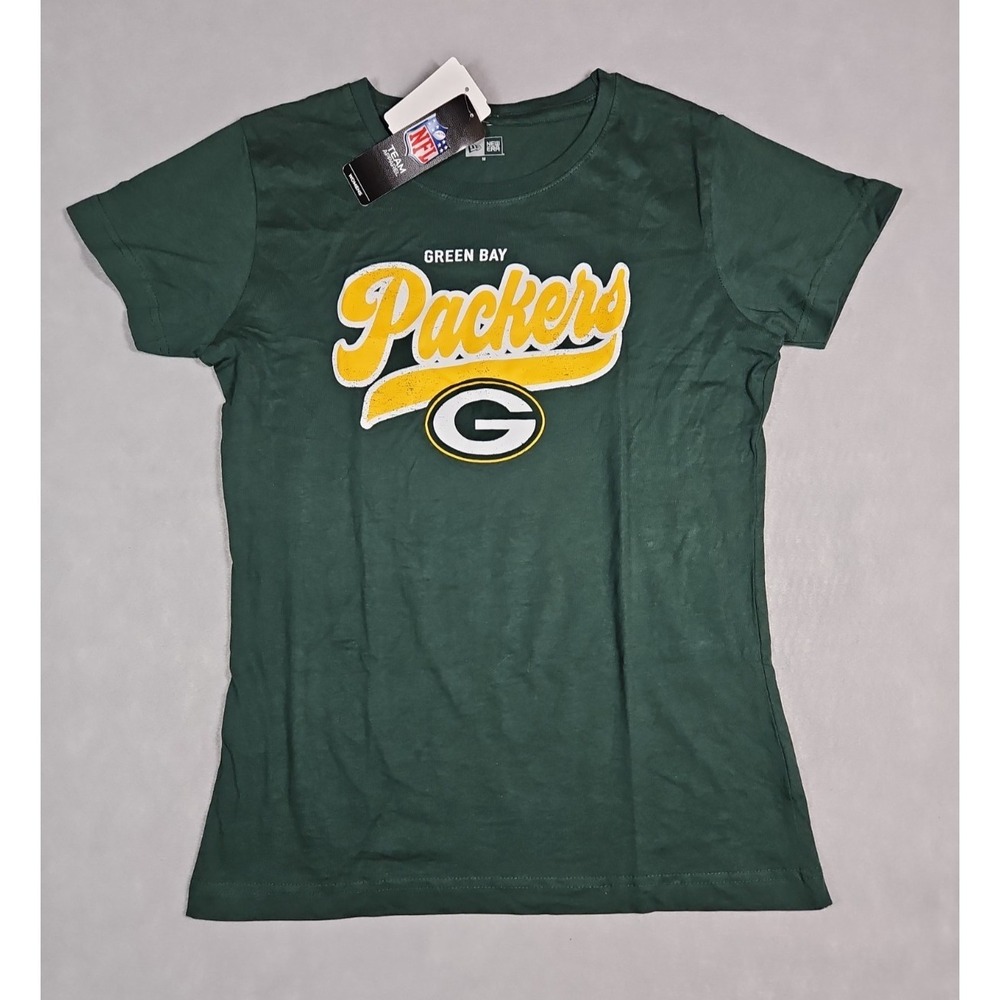New Era Womens Green Bay Packers Graphic T Shirt Size Medium NWT